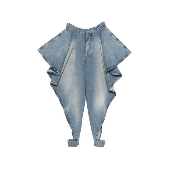 Alaïa Blue Denim - Wide-Leg Jeans Women